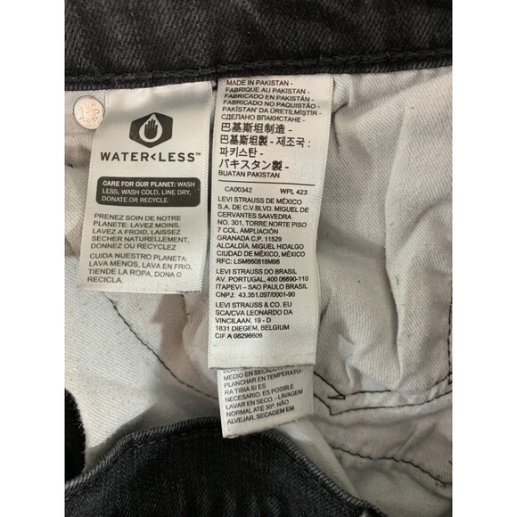 Levis 559 Black Label Black Jeans 40x32 Levi Strauss Men's Jeans Pockets - Picture 5 of 10